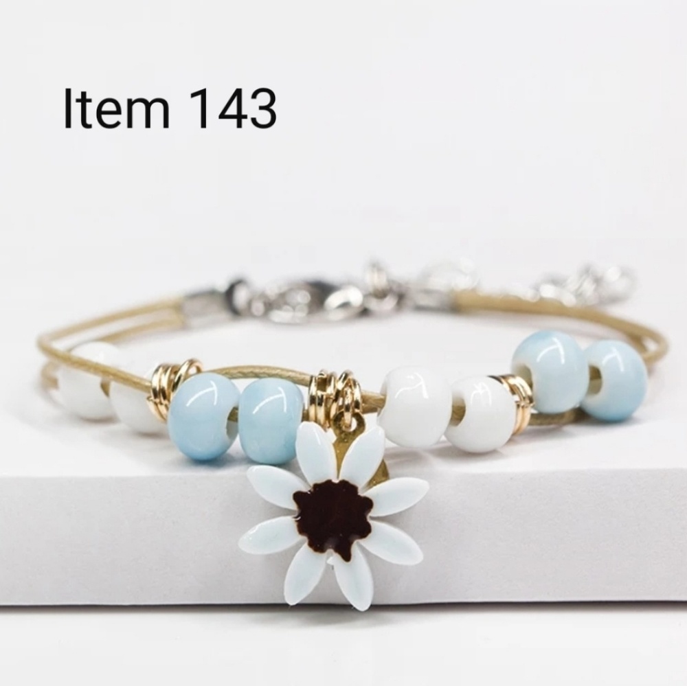 Ceramic hand made DIY Bracelets flower Artware Retro bracelet for woman/girls